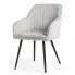 Szare metalowe krzesło tapicerowane Sorvello