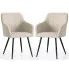 Zestaw 2 beżowych krzeseł Cormelis 3X