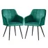 Zestaw 2 zielonych krzesel Cormelis 4X