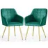 Zestaw 2 zielonych krzesel Cormelis 5X
