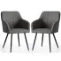 Zestaw 2 grafitowych krzeseł Cormelis 3X
