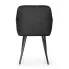 Szczegółowe zdjęcie nr 5 produktu 2x Krzesło tapicerowane z przeszyciami kwadratowymi Czarne LUXANO Czarne nogi