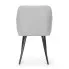Szczegółowe zdjęcie nr 5 produktu 2x Krzesło tapicerowane z przeszyciami kwadratowymi Jasny Szary LUXANO Czarne nogi tkanina Lumos