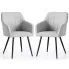 Zestaw 2 szarych krzeseł Cormelis 3X