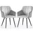 Zestaw 2 szarych krzeseł Cormelis 4X