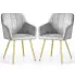 Zestaw 2 szarych krzeseł pikowanych  Cormelis 5X