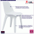 Fotografia Krzesła ogrodowe Abila 2 szt - białe z kategorii Krzesła i fotele balkonowe