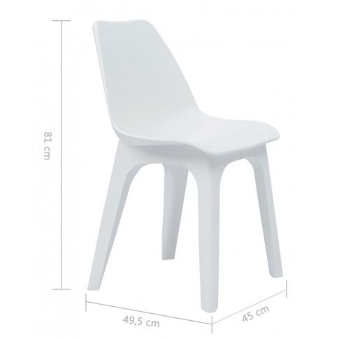Szczegółowe zdjęcie nr 7 produktu Krzesła ogrodowe Abila 2 szt - białe