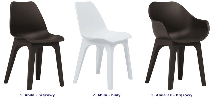 Ogrodowe krzesła z tworzywa Abila