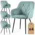 Zestaw 4 turkusowych krzeseł Lorviano