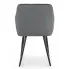Grafitowe nowoczesne krzesło tapicerowane Lorviano