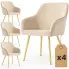 Zestaw 4 beżowych krzeseł Terviso 3X 4szt