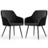 Zestaw czarnych krzesel Terviso 2X