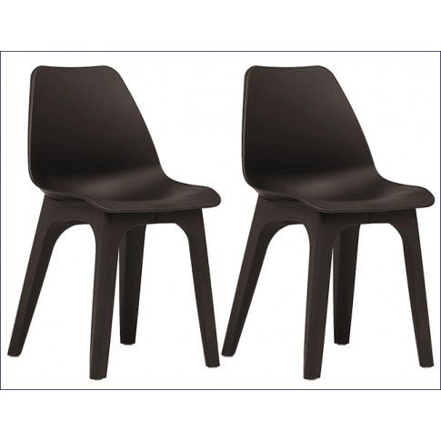 Szczegółowe zdjęcie nr 6 produktu Wodoodporne krzesła tarasowe Abila 2szt - brązowe