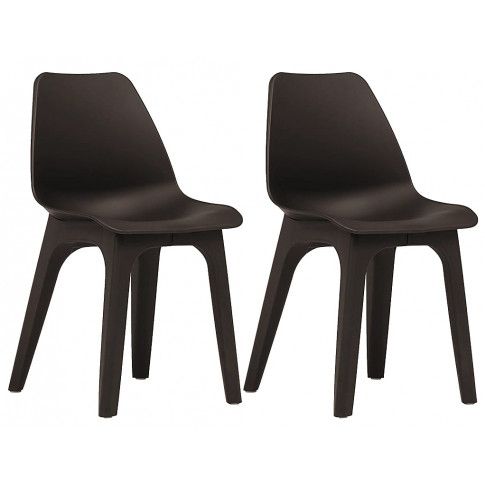 Zdjęcie produktu Wodoodporne krzesła tarasowe Abila 2szt - brązowe.