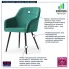 Zielone krzesło welurowe Terviso 2X