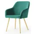 Zielone krzesło welurowe Terviso 3X