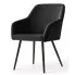 Czarne krzesło tapicerowane Terviso 2X