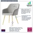 Szare welurowe krzesło Terviso 3X