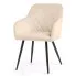Beżowe krzesło welurowe Caveroz