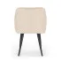 Szczegółowe zdjęcie nr 5 produktu 4x Welurowe krzesło tapicerowane z przeszyciami Beżowe FLORENCE Czarne nogi
