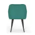 Szczegółowe zdjęcie nr 5 produktu 4x Welurowe krzesło tapicerowane z przeszyciami Butelkowa Zieleń FLORENCE Czarne nogi