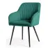 Zielone nowoczesne krzesło welurowe Sorvello