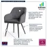 Grafitowe krzesło metalowe Sorvello