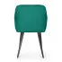 Szczegółowe zdjęcie nr 5 produktu 4x Krzesło tapicerowane z przeszyciami kwadratowymi Butelkowa Zieleń LUXANO Czarne nogi