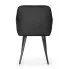 Szczegółowe zdjęcie nr 5 produktu 4x Krzesło tapicerowane z przeszyciami kwadratowymi Czarne LUXANO Czarne nogi
