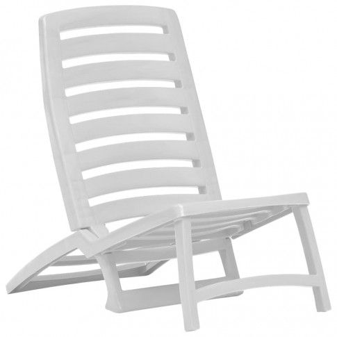 Fotografia Składany zestaw plażowy dla dzieci Lido - biały z kategorii Fotele i leżaki ogrodowe