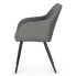 Grafitowe tapicerowane krzesło Cormelis 3X
