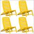 Szczegółowe zdjęcie nr 4 produktu Komplet dziecięcych leżaków plażowych Lido - żółte