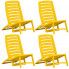 Komplet dziecięcych leżaków plażowych Lido - żółte