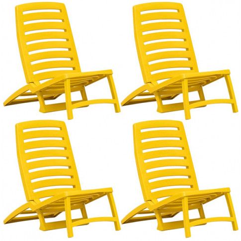 Zdjęcie produktu Komplet dziecięcych leżaków plażowych Lido - żółte.