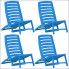 Szczegółowe zdjęcie nr 4 produktu Komplet dziecięcych krzeseł plażowych Lido - niebieski