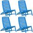 Komplet dziecięcych krzeseł plażowych Lido - niebieski