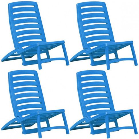 Zdjęcie produktu Komplet dziecięcych krzeseł plażowych Lido - niebieski.