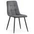 Grafitowe krzesło tapicerowane Verlino