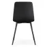 Szczegółowe zdjęcie nr 4 produktu Welurowe krzesło tapicerowane pikowane Czarne NERO Czarne nogi