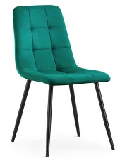 Zielone welurowe krzesło pikowane - Verlino w sklepie Edinos.pl