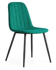 Zielone pikowane krzesło welurowe - Alveri w sklepie Edinos.pl