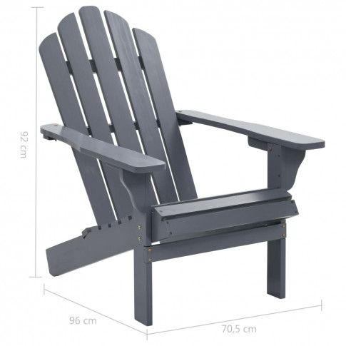 Szczegółowe zdjęcie nr 10 produktu Drewniane krzesło ogrodowe Falcon - szare