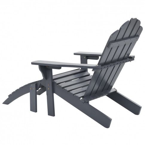 Szczegółowe zdjęcie nr 4 produktu Drewniane krzesło ogrodowe Falcon - szare