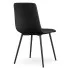 Czarne welurowe krzeslo Selvaro