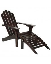 Drewniane krzesło ogrodowe Falcon - brązowe w sklepie Edinos.pl