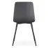 Szczegółowe zdjęcie nr 4 produktu 4x Welurowe krzesło tapicerowane pikowane Ciemny Grafit MILO Czarne nogi