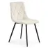 Kremowe krzeslo welurowe Lumario