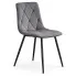 Grafitowe krzeslo welurowe Lumario