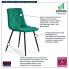 Zielone krzesło pikowane Lumario